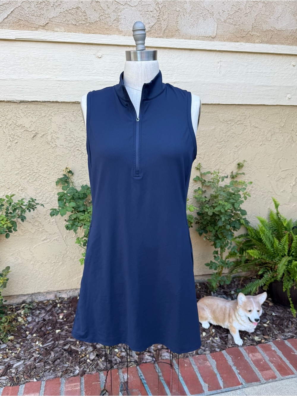 Tommy Bahama Aubrey Zip mock dress dark sapphire
